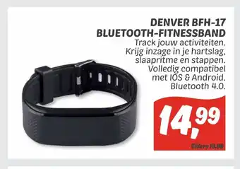 Dekamarkt Denver BFH-17 Bluetooth-fitnessband aanbieding