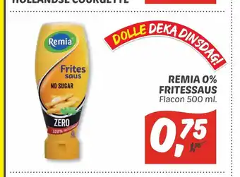 Dekamarkt Remia 0% fritessaus 500 ml aanbieding