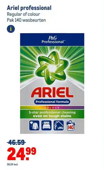 Makro Ariel professional regular of colour aanbieding