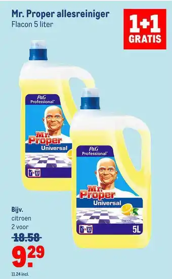 Makro Mr. proper allesreiniger 1+1 gratis aanbieding