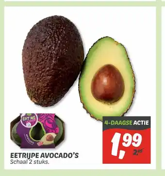 Dekamarkt Eetrijpe avocado's 2 stuks aanbieding