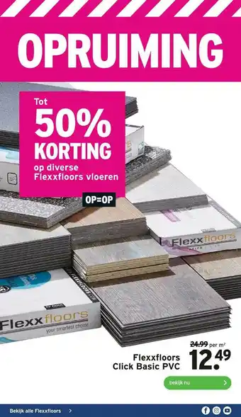 GAMMA Flexxfloors Click Basic PVC Tot 50% Korting aanbieding