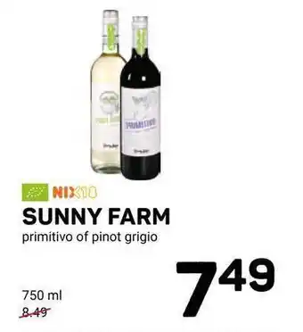 Ekoplaza Sunny farm primitivo of pinot grigio aanbieding