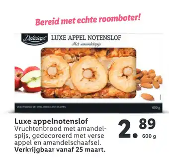 Lidl Luxe appelnotenslof 600 g aanbieding