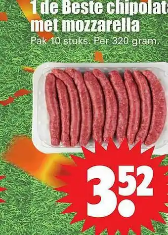 Dirk 1 De Beste Chipolata Met Mozzarella aanbieding