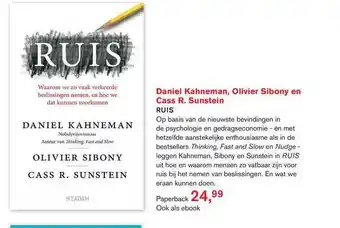 Libris Daniel Kahneman, Olivier Sibony En Cass R. Sunstein - Ruis aanbieding