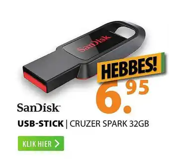 Expert Sandisk USB-Stick | Cruzer Spark 32GB aanbieding