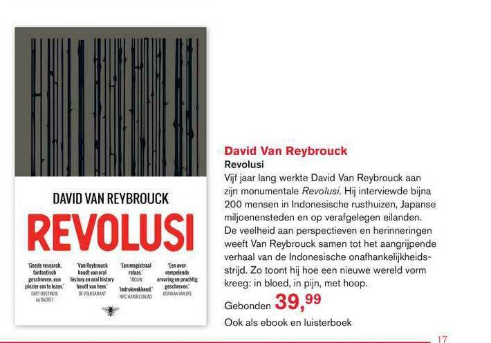 David Van Reybrouck - Revolusi aanbieding bij Libris