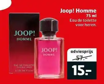 Trekpleister Joop! Homme 75 Ml Eau De Toilette aanbieding