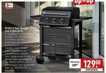 ALDI Enders san diego evo 3 gas grill aanbieding