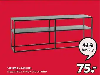 Jysk Virum TV-Meubel 42% Korting aanbieding