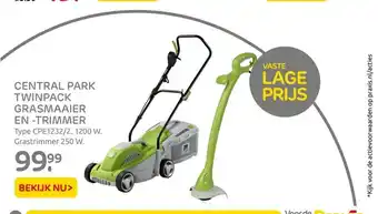 Praxis Central Park Twinpack Grasmaaier en -trimmer Type CPE1232/2 1200 W aanbieding