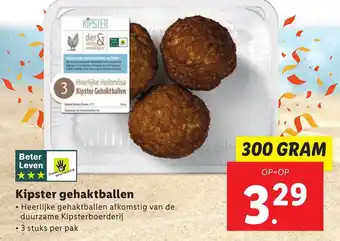 Lidl Kipster gehaktballen 300g aanbieding