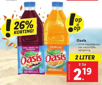 Lidl Oasis 2L aanbieding