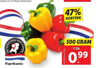 Lidl Paprikamix 500g aanbieding