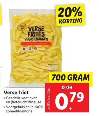 Lidl Verse friet 700g aanbieding