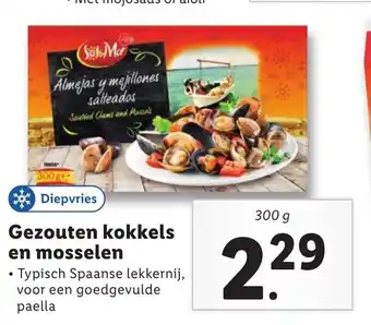 Lidl Gezouten kokkels en mosselen 300g aanbieding