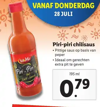 Lidl Piri-piri chillsaus 195ml aanbieding