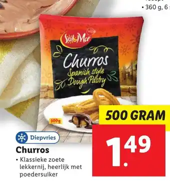 Lidl Churros 500g aanbieding