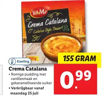 Lidl Crema Catalana 155g aanbieding