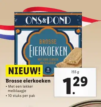 Lidl Brosse eierkoeken 155g aanbieding