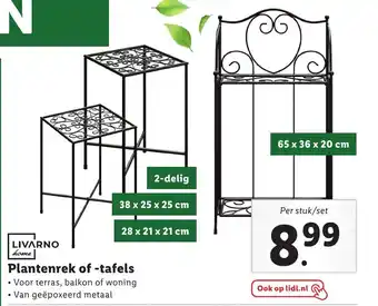 Lidl Livarno home Plantenrek of -tafels aanbieding