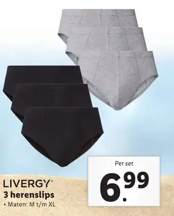 Lidl Livergy 3 herenslips Maten: M t/m XL aanbieding