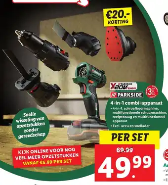 Lidl Parkside 4-in-1 combi-apparaat aanbieding