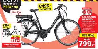 Lidl Colorado shimano E-bike Arrow 28" aanbieding