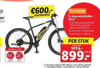 Lidl Prophete E-mountainbike 27,5" aanbieding