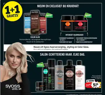 Kruidvat Keuze uit syoss haarverzorging, styling en color glow. aanbieding