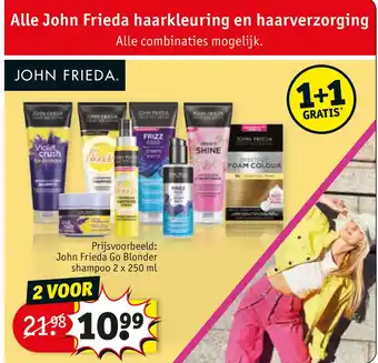 Kruidvat Alle john frieda haarkleuring en haarverzorging aanbieding