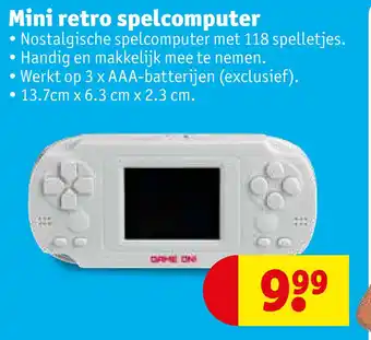 Kruidvat Mini retro spelcomputer aanbieding