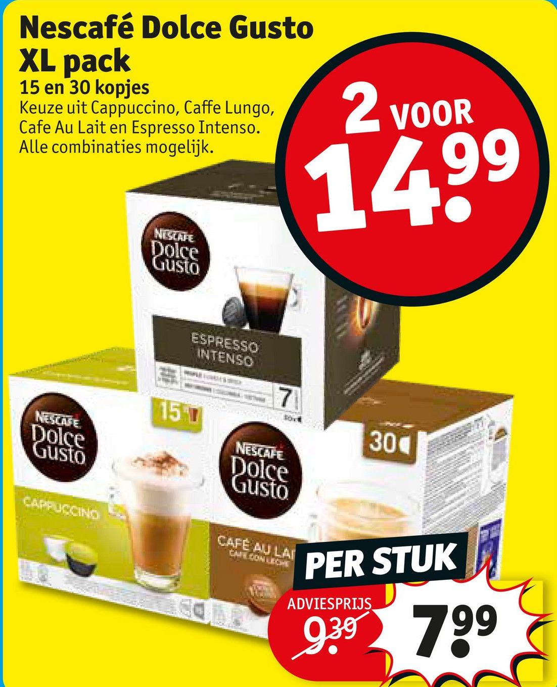 Nescafé dolce gusto xl pack aanbieding bij Kruidvat