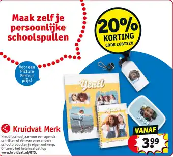 Kruidvat Maak zelf je persoonlijke schoolspullen aanbieding