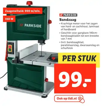 Lidl Parkside bandzaag aanbieding