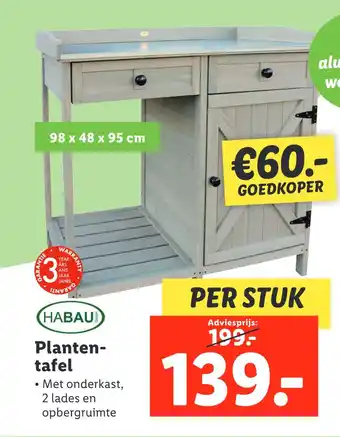 Lidl Plantentafel aanbieding