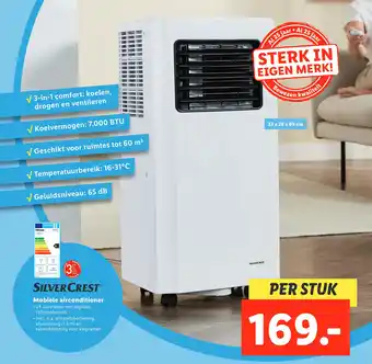 Lidl Silvercrest mobiele airconditioner aanbieding