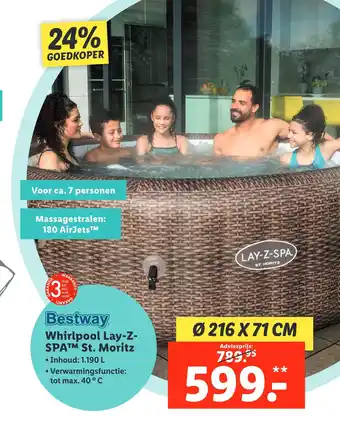 Lidl Bestway whirlpool lay-z- spatm st. moritz aanbieding