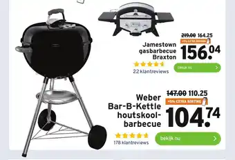 GAMMA Weber Bar-B-Kettle houtskool-barbecue aanbieding