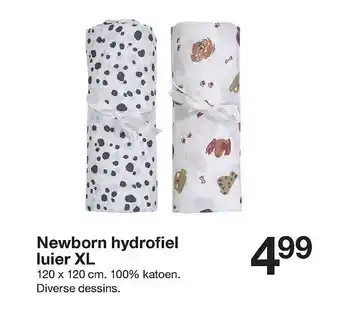 Zeeman Newborn hydrofiel luier xl aanbieding