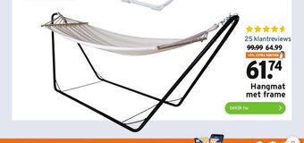 GAMMA Hangmat met frame aanbieding