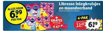 Kruidvat Libresse inlegkruisjes en maandverband aanbieding