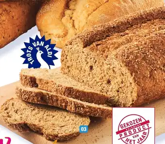 ALDI Bakkersgoud rustiek extra volkoren 600g aanbieding