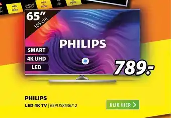 Expert Philips led 4k tv | 65pus8536-12 aanbieding