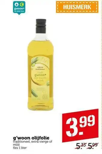 CoopCompact G'woon olijfolie 1 liter aanbieding