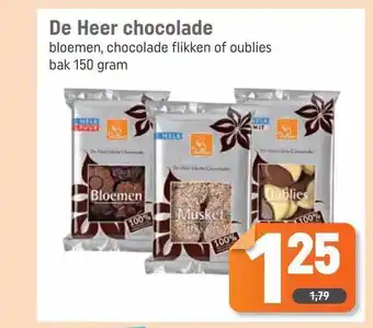 Lekker Makkelijk De heer chocolade bloemen, chocolade flikken of oublies aanbieding