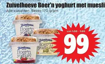 Dirk Zuivelhoeve boer'n yoghurt met muesli aanbieding