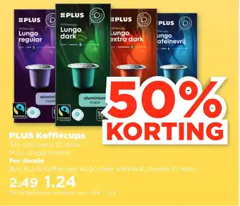 PLUS Plus koffiecups aanbieding