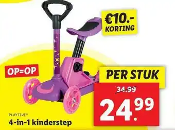 Lidl Playtive 4-in-1 kinderstep €10.- Korting aanbieding